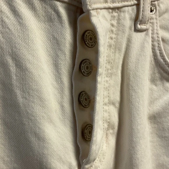 We The Free Cream Floral Embroidered Jeans